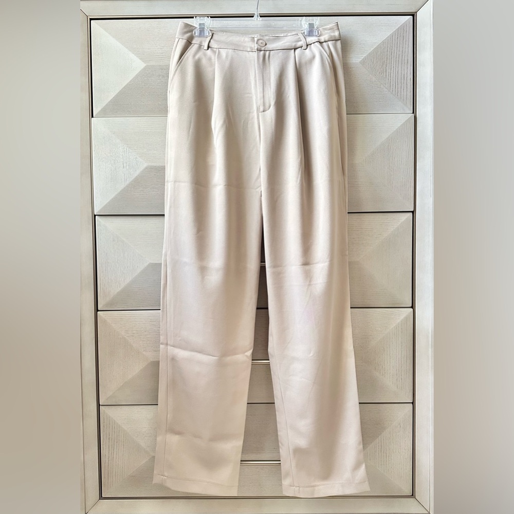 WOMEN’S BEIGE DRESS /CASUAL TROUSERS PANTS - SIZE L